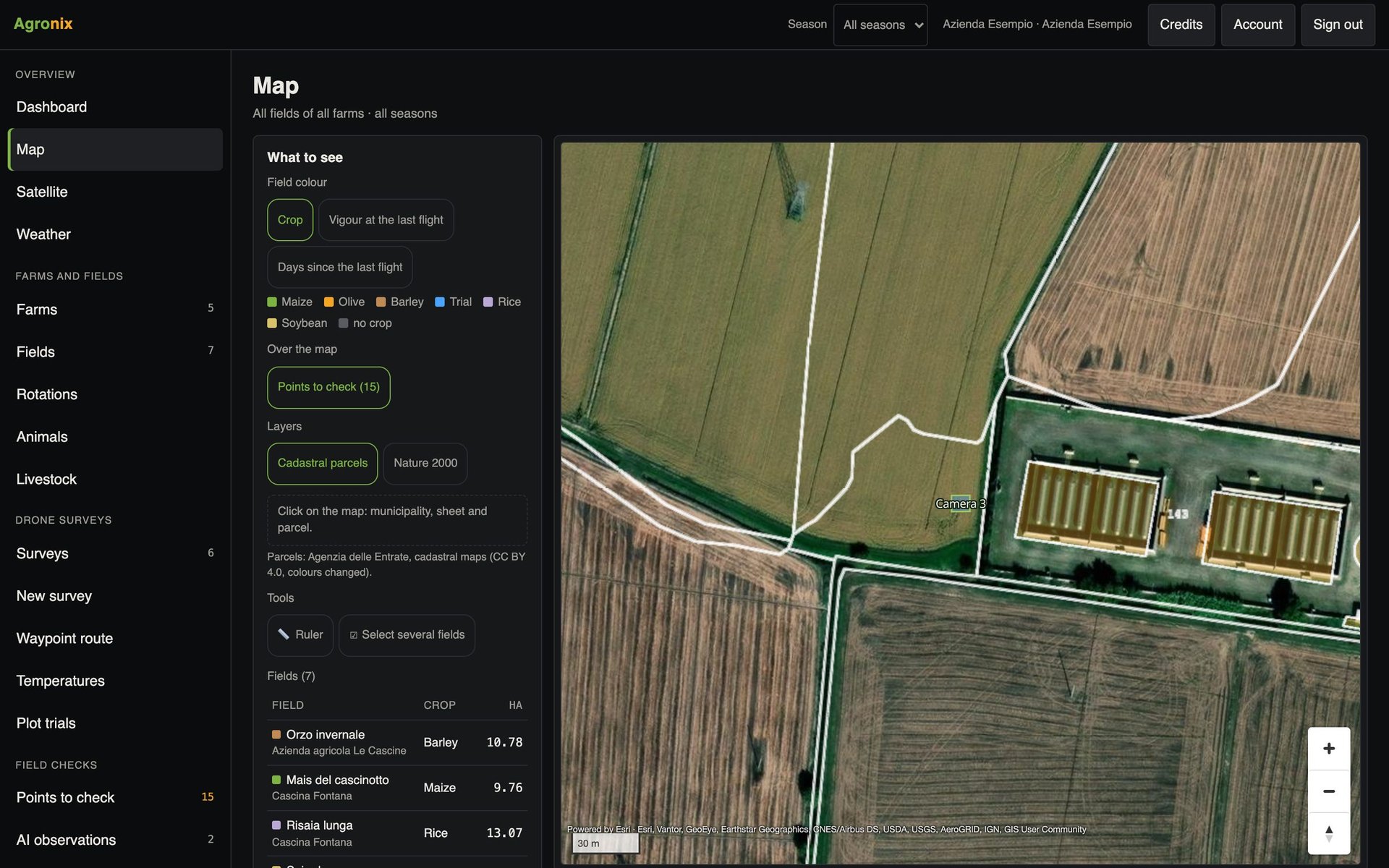 Fields with constraints on the map