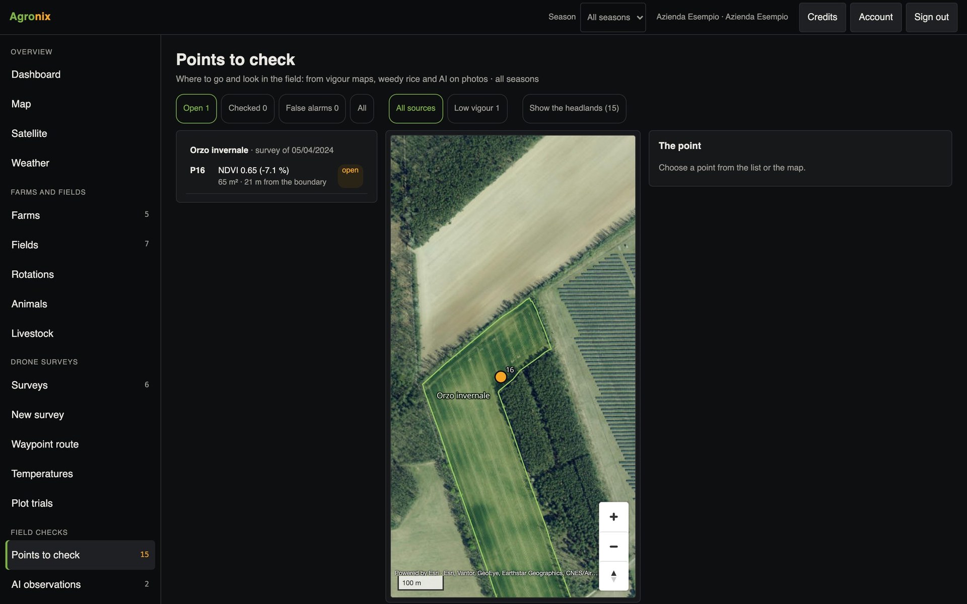 Points to check on a field