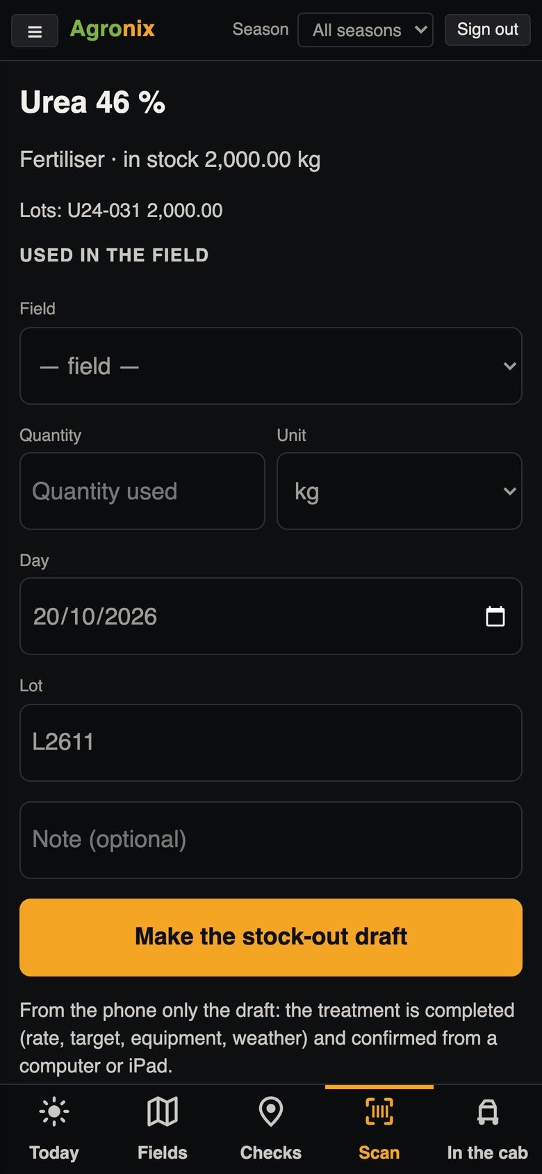Package code read with lot and expiry date